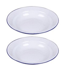 Kichvoe Retro Style Enamel Soup Bowls Set of ...