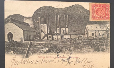 Mexico, Ferrería del Cerro del Mercado in Durango. Vintage Postcard