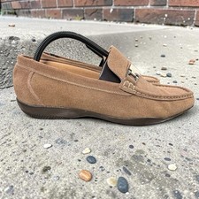Steve Madden Spectrim Mens 10 Tan Suede Leather Bit Loafers Driving Shoes Brown