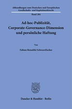 Ad-hoc-Publizität, Corporate-Governance-Dime...