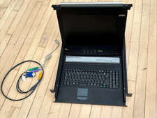ATEN CL1200 KVM Console Rackmount Slide Away LCD Keyboard Drawer 19 Inch