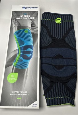Bauerfeind Sports Knee Support 3D AIRKNIT SIZE M BLACK, BLUE & GREEN