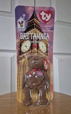 Ty Britannia Bear 1997 Teenie Beanie Baby New in Package McDonald's