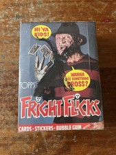 1988 Fright Flicks Vintage FULL 36 Pack Trading Card Wax Box Topps - Sealed