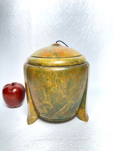 RARE Antique Art Deco Ebena Bakelite Copal Tobacco Jar Humidor Hard To Find