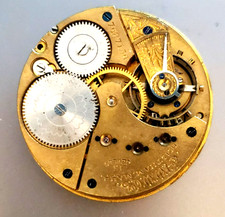 c.1896 Waltham 16s 15j Bond St. Pocket Watch Movement w/ Railroad-Style Dial