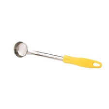 Winco FPS1 1 oz Yellow Solid Portion Spoon