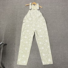 Dickies Women s Ellis Floral Print Cotton Bib Overalls Beige/White Workwear