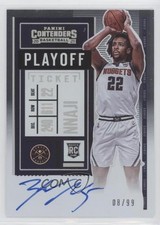 2020 Panini Contenders Rookie Variation Playoff Ticket 8/99 Zeke Nnaji Auto 0so2