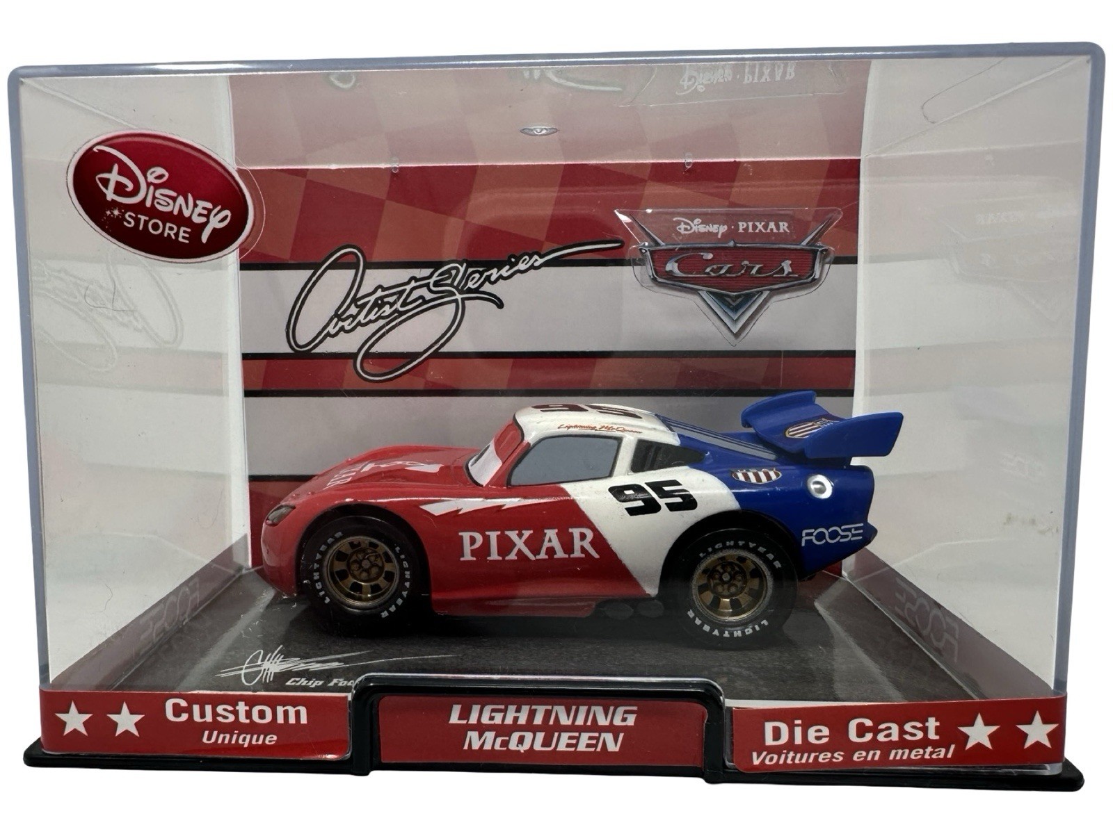 Disney CARS Artist Series Chip Foose LIGHTNING McQUEEN CUSTOM DIE CAST 1:43 RARE