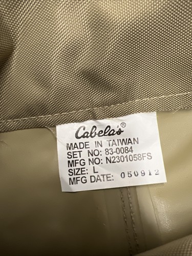 Cabela's Men's Neoprene Stocking Foot Fishing Adjustable Strap Chest Waders Sz L - Picture 3 of 7