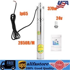 1 Inch Solar Water Pump Deep Well Solar Submersible Pump 1.8 m³/h 370W DC-24V