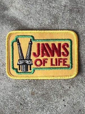 Vintage New Old Stock  Jaws Of Life Patch w Tool In Vertical Position  RARE!