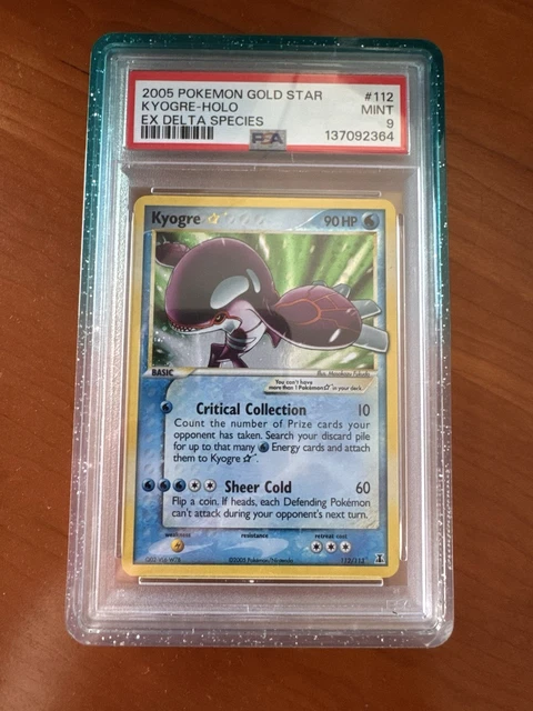 NEW CERT Clean Kyogre Gold Star PSA 9