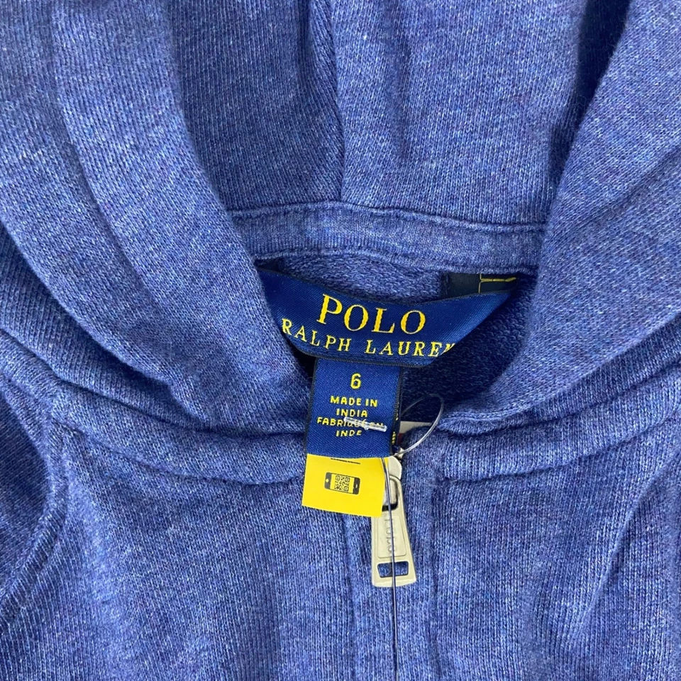 Polo Ralph Lauren Niñas Spa Terry Mono con Capucha Mameluco Azul Talla 6 NUEVO L/S Foto 4 de 4