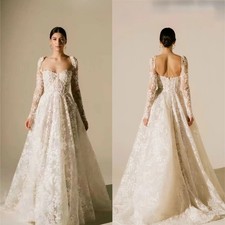 wedding dresses New sweet-collar long-sleeved A-LINE embroidered 