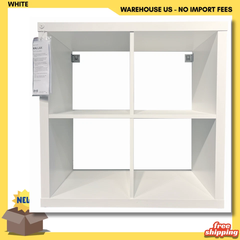 NEW KALLAX Shelf unit 30 1/8x30 1/8", White adn White stained oak, FREESHIP - Image 3 of 4