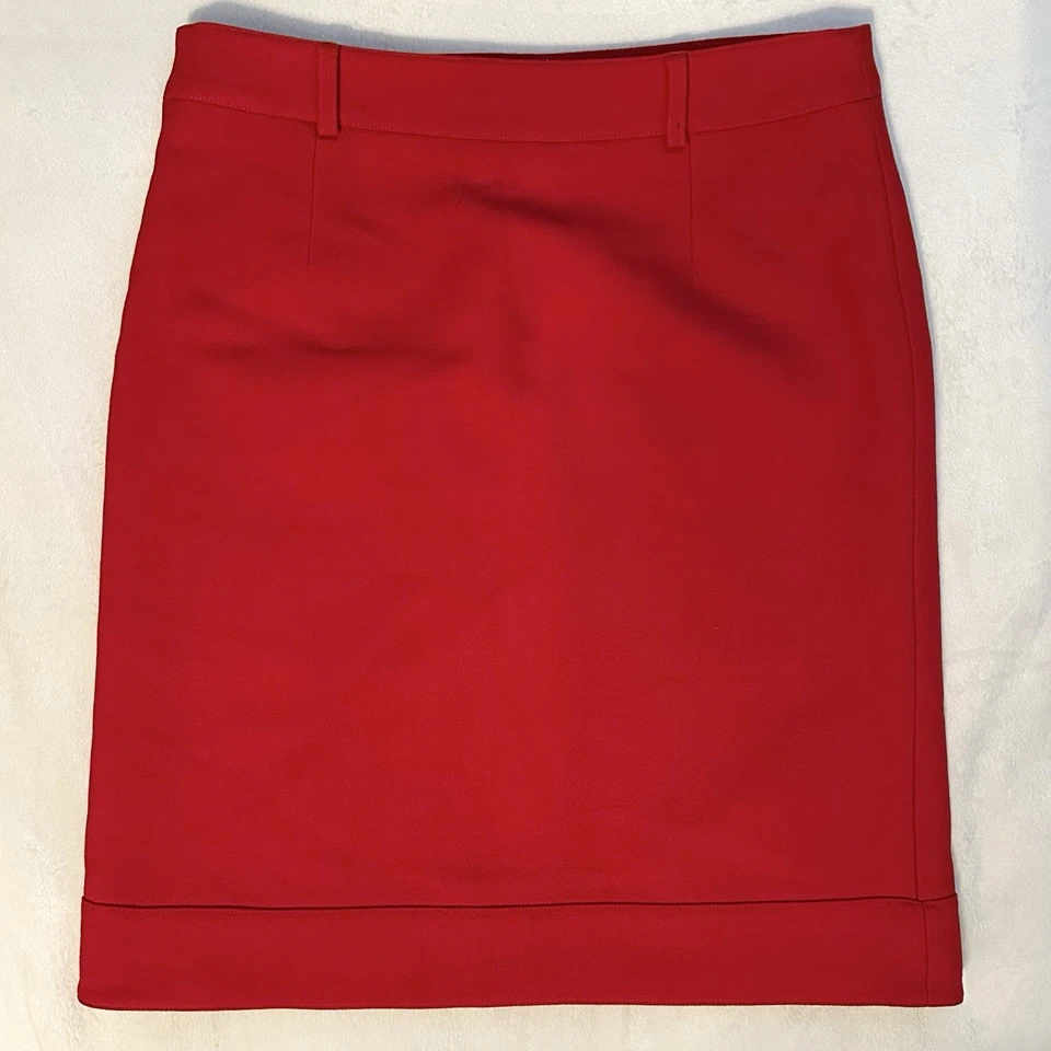 PAUL & JOE Paris Press Sample Red Pocket Pencil Skirt S 28 Wool France OOAK RARE - Image 2 of 4