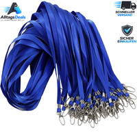 SchlüSselbäNder Blau 100 StüCk Nylon UmhäNgeband Mit Clip FüR Ausweise