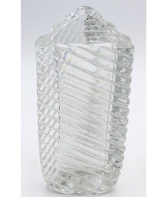 Rogaska triangular Ribbed Crystal Vase