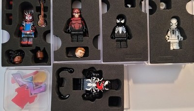 Jin Custom Spider-Man Magneto Venom Spider Punk Minifigure Lot