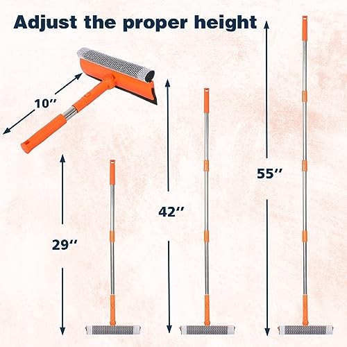 Professional Window Squeegee,2 in 1 Squeegee Window Cleaner with Sponge style