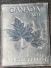 1/4 Troy Oz .999 Silver Canadian Maple