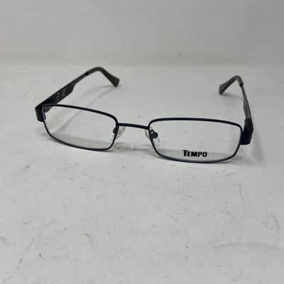 Tempo Eyewear MM 2006 Navy Blue 51-19-140 Flex Hinge Eyeglasses TD38