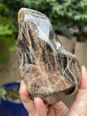 Black Moonstone Crystal Flame / Intuition / Empathy / Calming AAA+ 635g 5