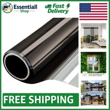 Elegant Black Silver One Way Window Film for Daytime Privacy - 6 Mil Thick
