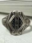 VINTAGE NGS CLASS RING STERLING SILVER C.1959 Or 1969 SIZE 9 Scrap Or Keep