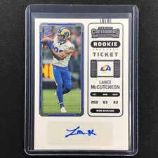 2022 Contenders LANCE MCCUTCHEON Rookie Ticket Auto Base #272
