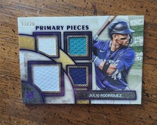 2025 Topps Museum Collection JULIO RODRIGUEZ PRIMARY Pieces Quad Relic 13/20