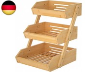 Obstkorb Bambus, 3-Stufiger Obst Und GemüSe Aufbewahrung Obstschale, Perfekt