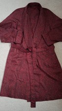 Vintage 1960/1970s St Michael Tricel Dressing Gown Robe M Red Paisley pattern