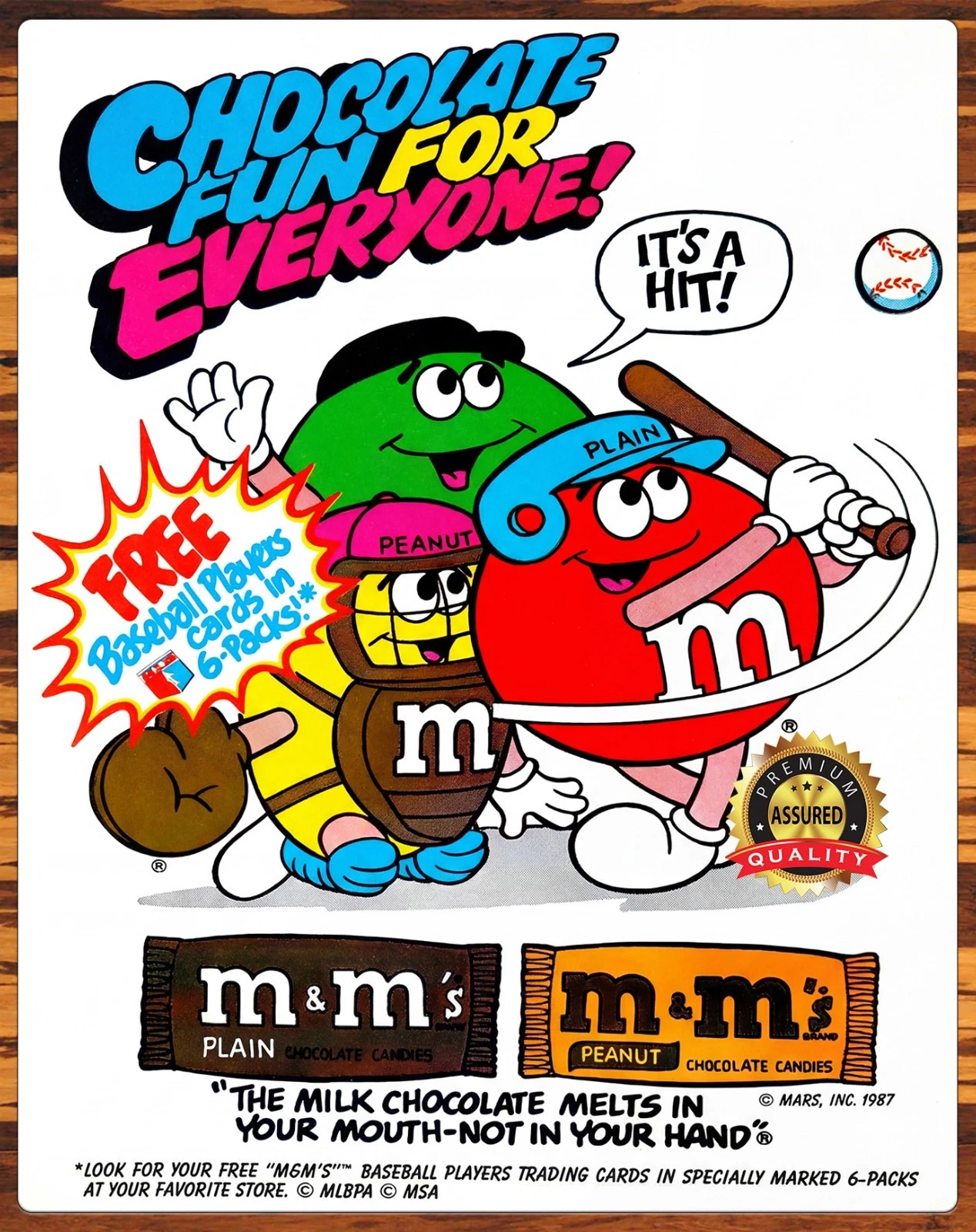 M&M's - Chocolate Fun For Everyone! - 1987 - Rare - Metal Sign 11