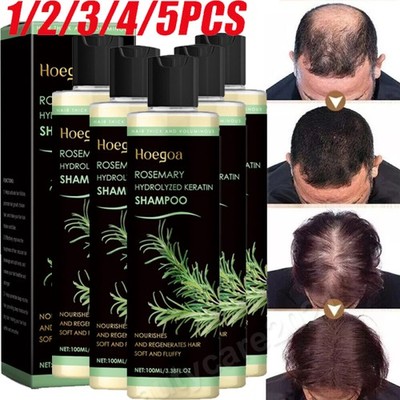 1-5X Organic Rosemary Hair Growth Shampoo with Hydrolyzed Keratin Extra Strength