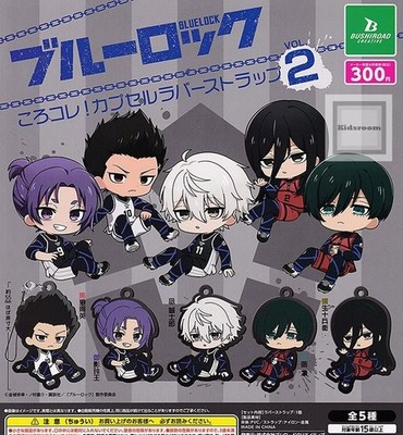 Blue Lock Korokore Capsule Rubber Strap Vol.2 Komplettset 5 Kapseln...