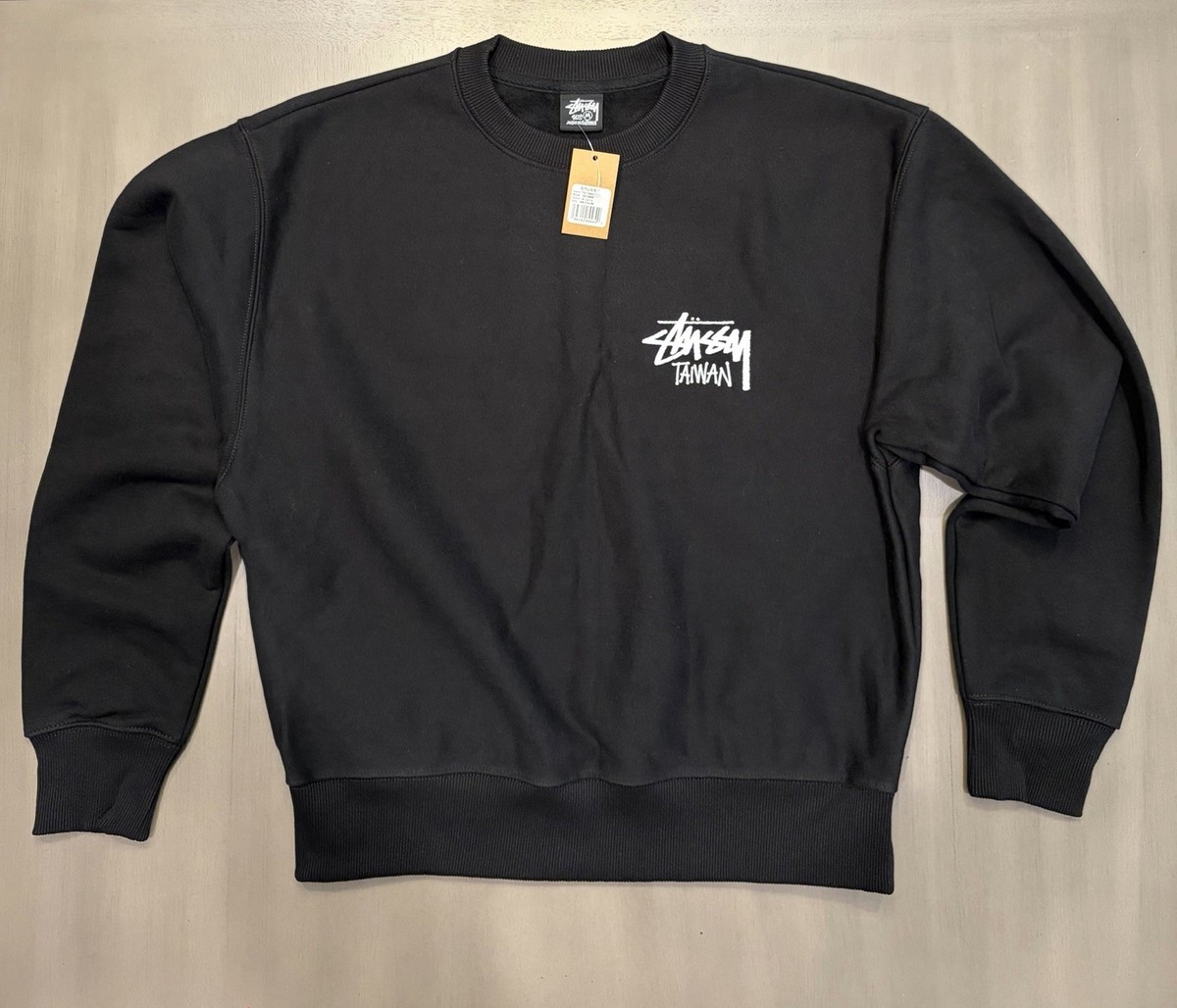 Stussy Chapter Taiwan Medium M Black Crew Neck Sweatshirt Brand