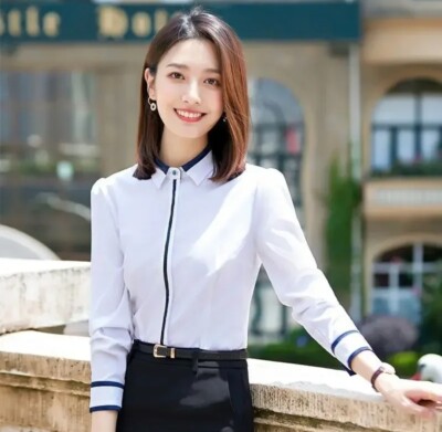 petite white dress shirt Womens Medium Small Petite White Shirt Top Long Sleeve Blouse Formal Button  Up