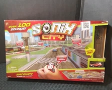  New Sonix City Raceway Micro Car Interactive Playset with 100 Sounds NIB