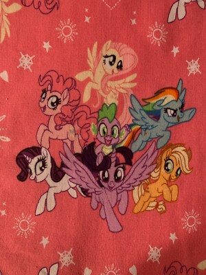 Cotton Knit Fabric 9x38'' My Little Pony, Pinkie Pie Twilight Sparkle Rarity