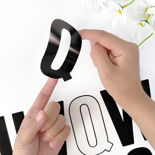 258 Pcs Waterproof 4-Inch Self-Adhesive Vinyl Stickers - Black Alphabet & Number - Picture 7 of 9