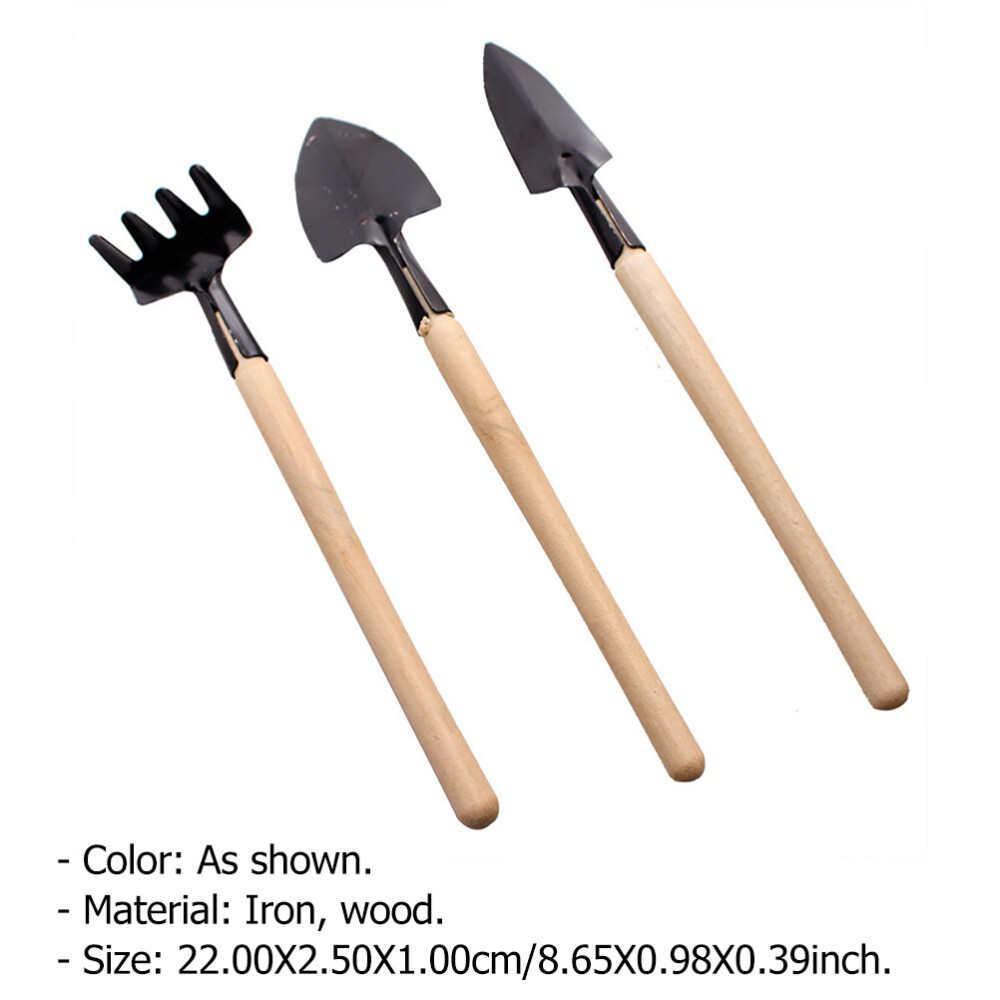 Mini Garden Tools Kit Wooden Handle Gardening Potted Toolkit Plant eBay