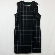 Lauren Ralph Lauren Sleeveless Shift Dress Women 10 Academia Preppy Professional