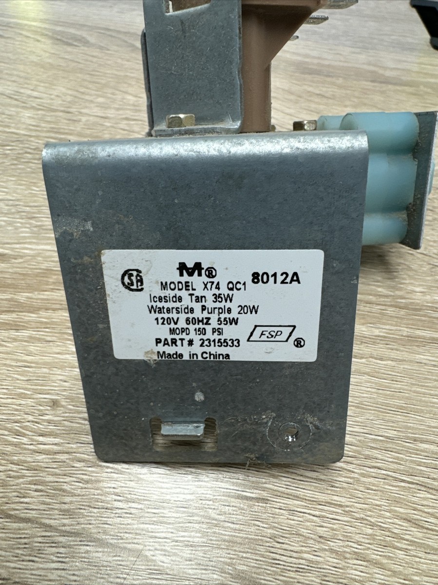 Whirlpool Refrigerator Water Inlet Valve 2315533 W10247725 #A127  