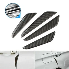 4x Carbon Fiber Car Door Side Edge Guard Protection Trim Look Stickers Universal