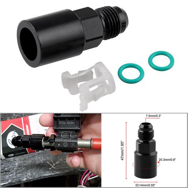 Black AN6 6AN Fuel Adapter Fitting to 5/16" Female GM Quick Connect LS eBay