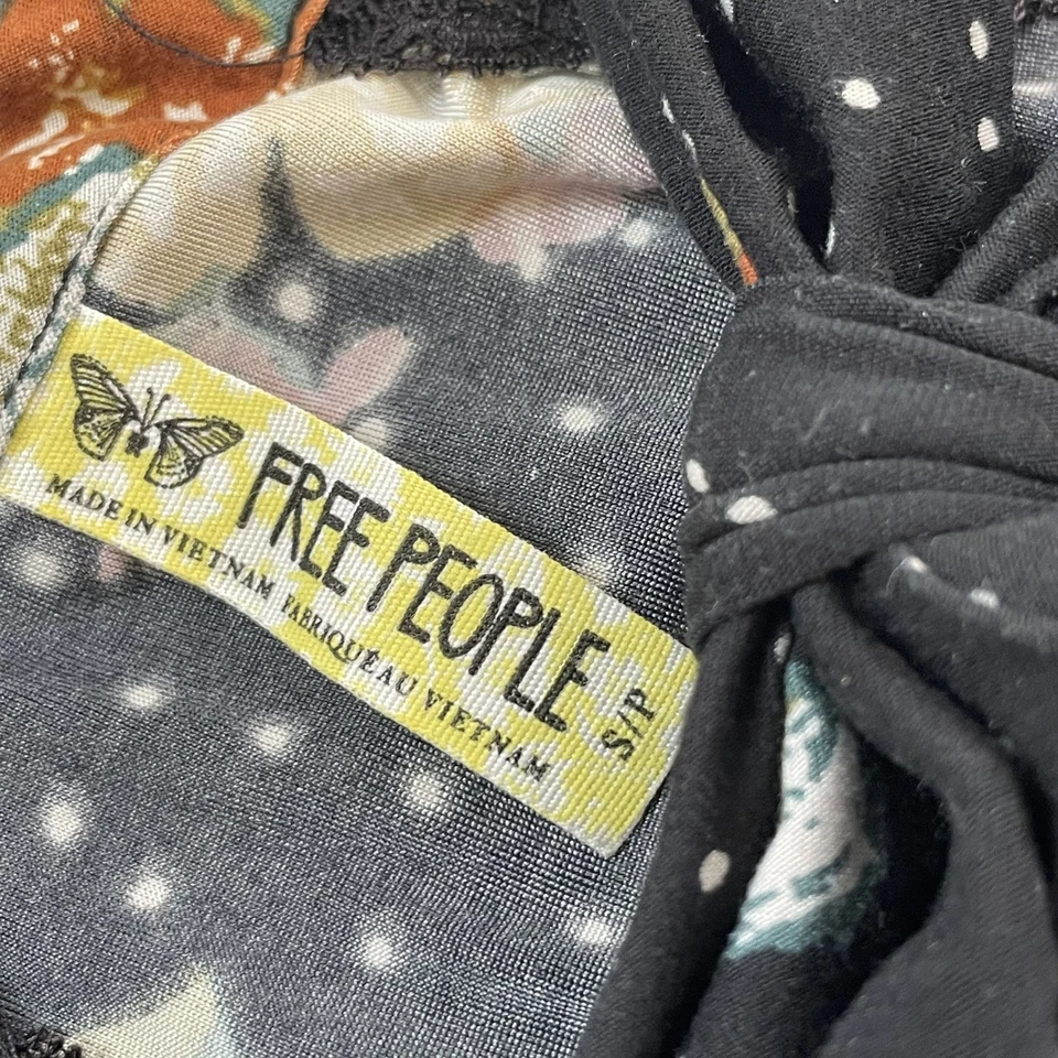 Free People Floral Sleeveless Maxi Dress With Halter Top Cottagecore Size Small - Image 3 of 4