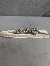 Vintage Carolyn Tanner Braided Belt Adjustable Diamond With Gold Leaf 90s